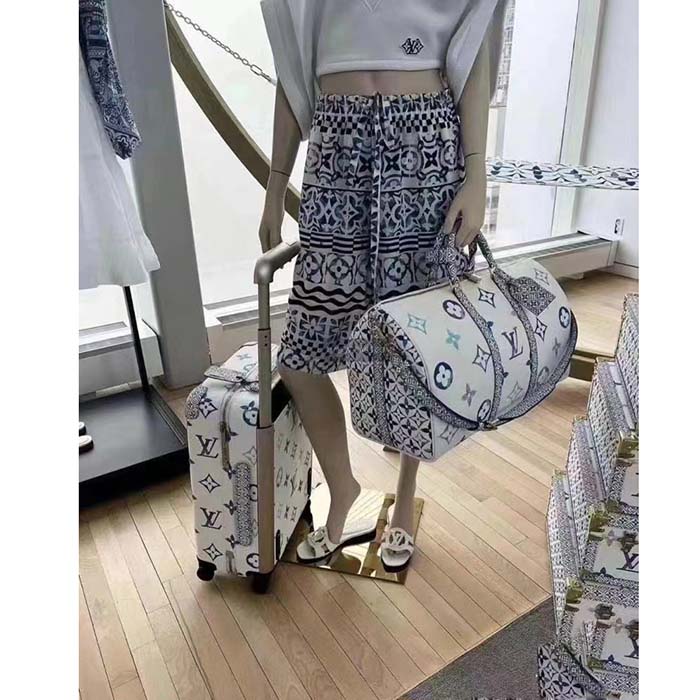 Louis Vuitton LV Unisex Keepall Bandoulière 45 Monogram Coated Canvas Textile Lining