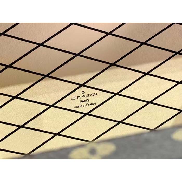 Louis Vuitton Unisex LV Petite Malle Capitale Monogram Coated Canvas Cowhide Leather S-Lock