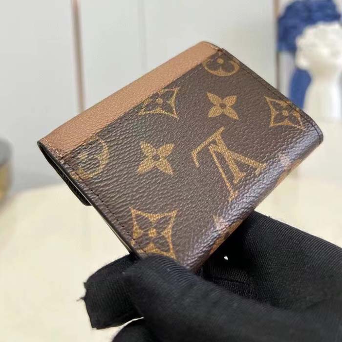 Louis Vuitton LV Unisex Zoe Wallet Monogram Reverse Coated Canvas Cowhide Leather
