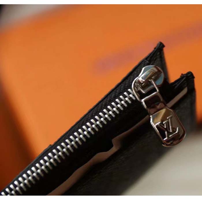 Louis Vuitton LV Unisex Coin Card Holder Taiga Cowhide Leather 4 Card Slots