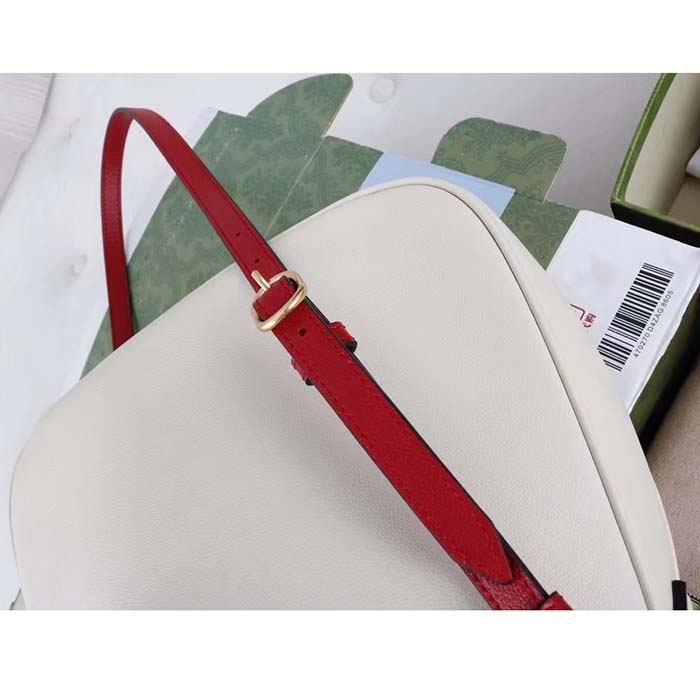 Gucci Unisex Diana Small Shoulder Bag White Leather Double G
