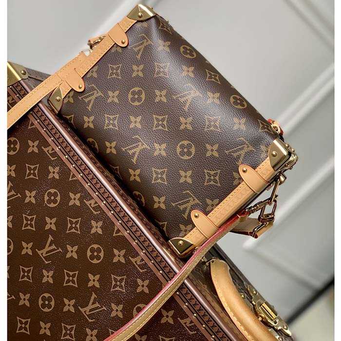 Louis Vuitton LV Unisex Side Trunk PM Handbag Monogram Coated Canvas