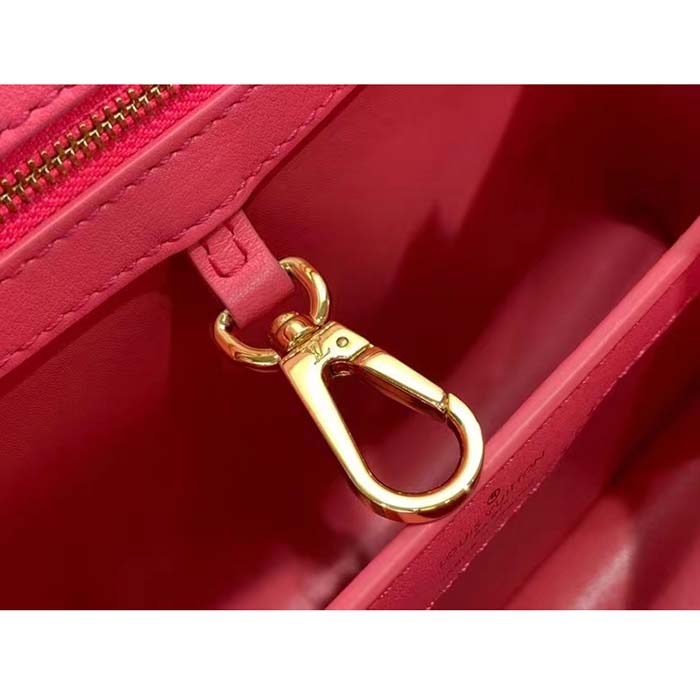 Louis Vuitton LV Women Capucines BB Handbag Pink Calfskin Leather Cowhide Lining