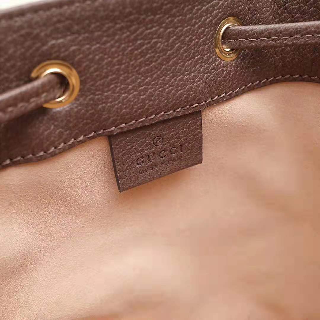 Gucci GG Women Ophidia Mini GG Bucket Bag-Brown