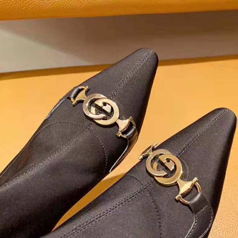 Gucci Women Gucci Zumi Mid-Heel Ankle Boot 7.7 cm Heel-Black