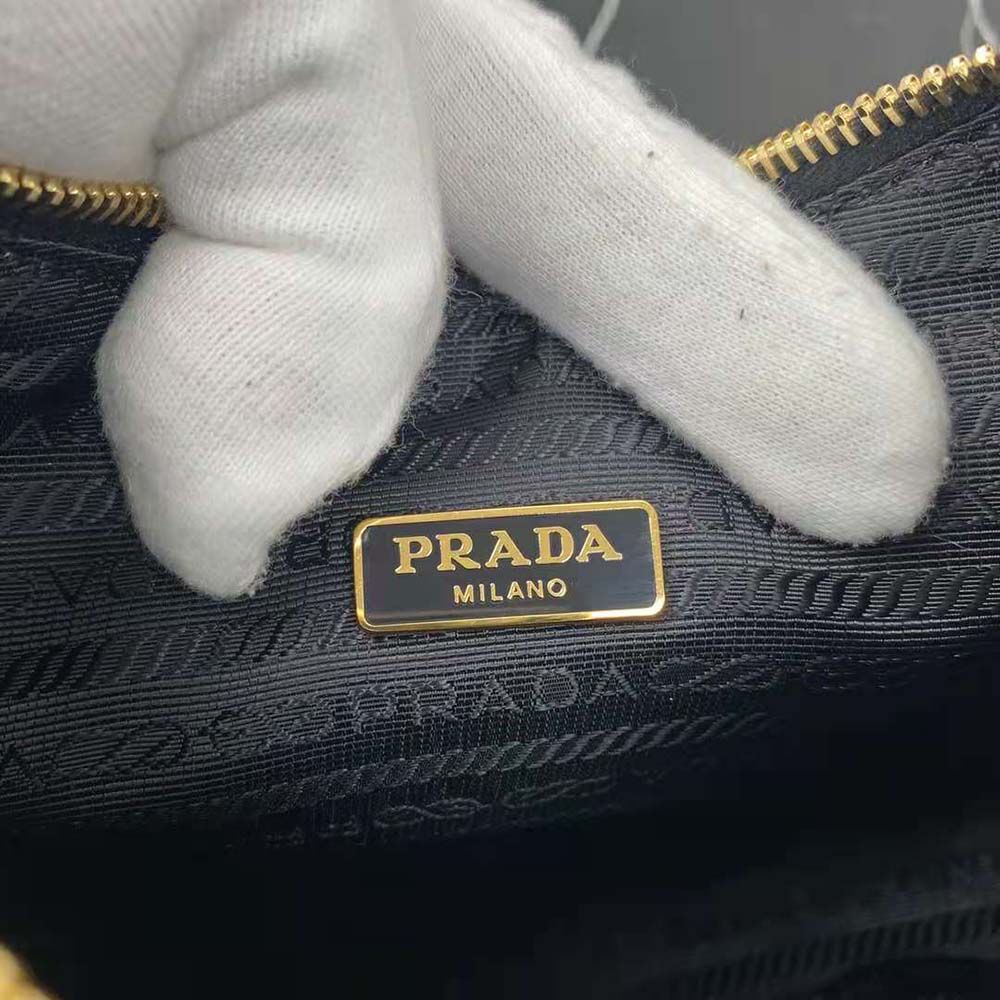 Prada Women Prada Re-Edition 2005 Saffiano Leather Bag-Black
