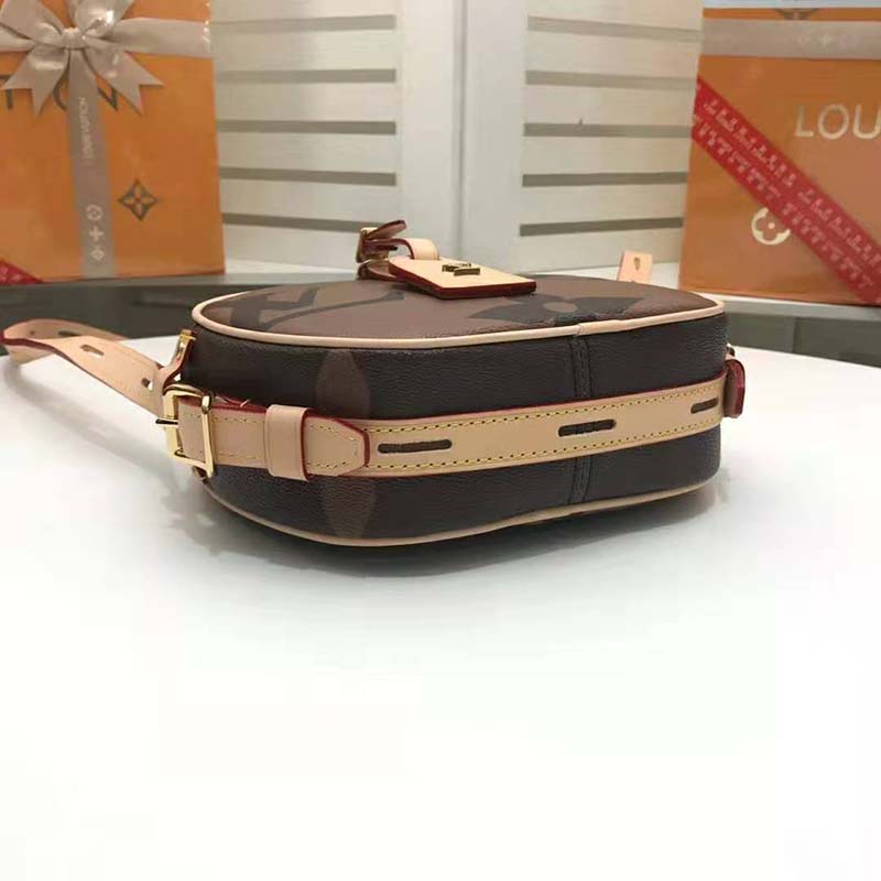 Louis Vuitton LV Women Boite Chapeau Souple Bag in Monogram and Reverse Coated Canvas-Brown