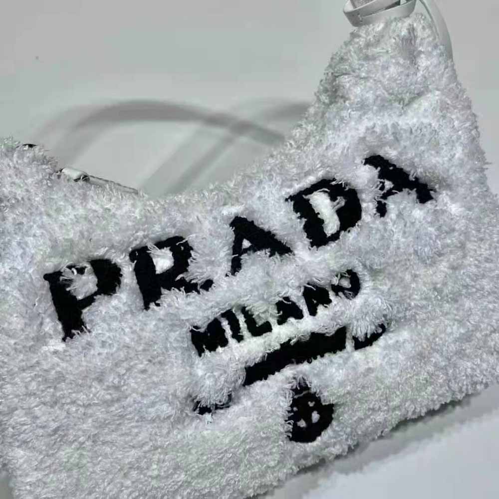 Prada Women Re-Edition 2000 Terry Mini-Bag-White