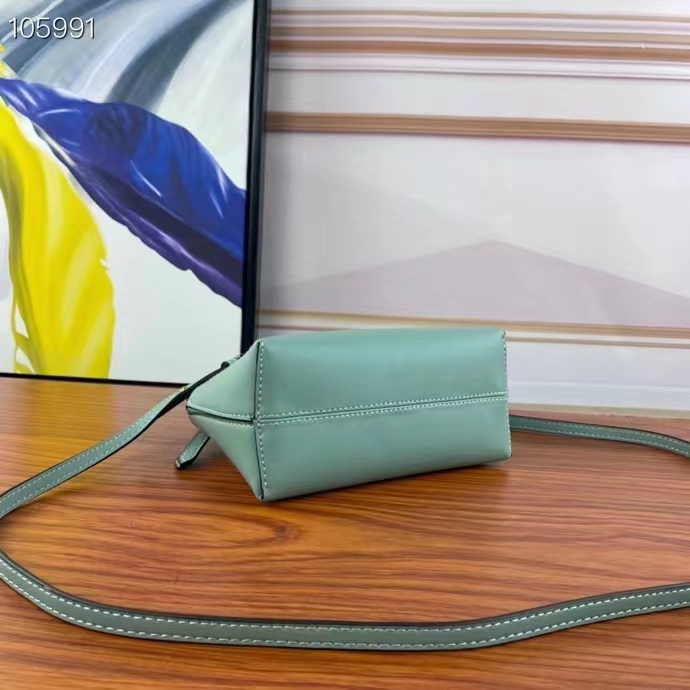 Fendi Women FF By The Way Mini Small Boston Bag Mint Green Leather