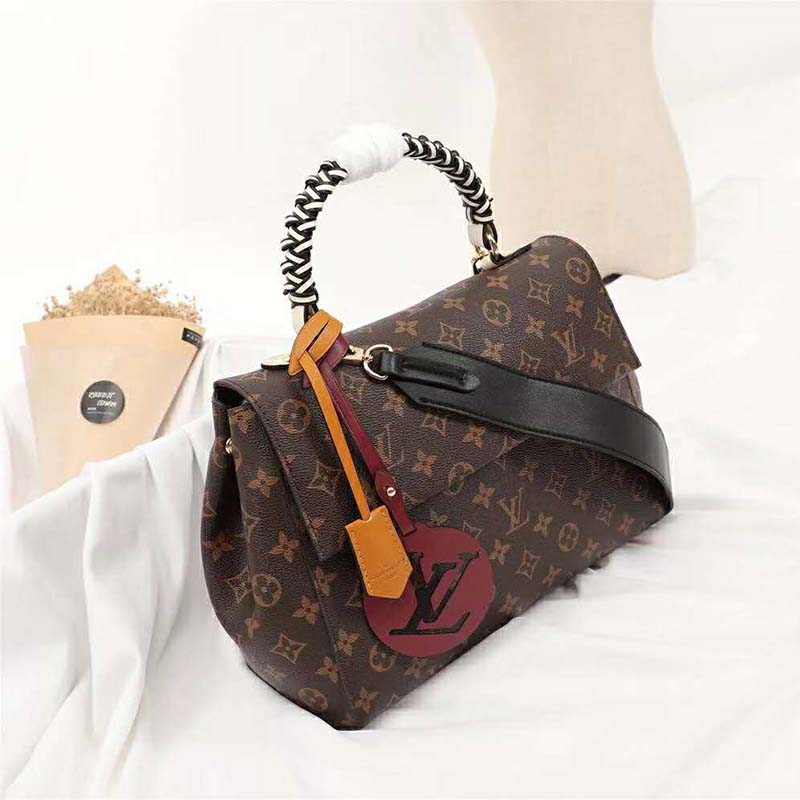 Louis Vuitton LV Women Cluny MM Handbag in Monogram Canvas-Brown