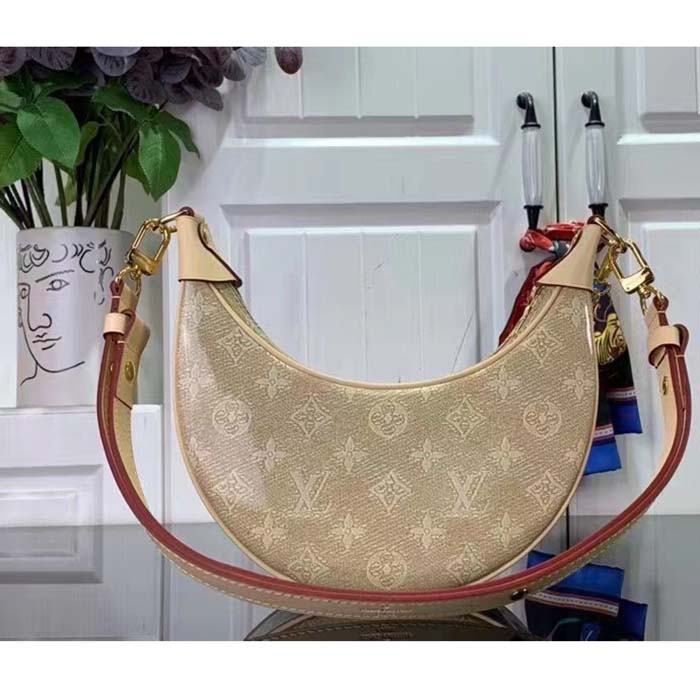 Louis Vuitton LV Women Loop PM Beige Monoglam Coated Canvas Zip Closure