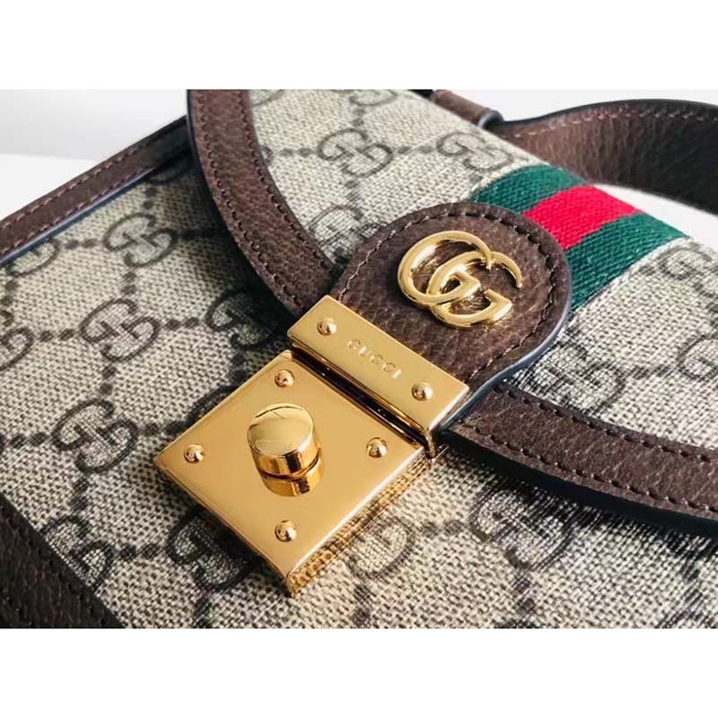 Gucci Women Dionysus GG Mini Shoulder Bag Beige Ebony Supreme Canvas