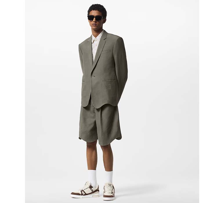 Louis Vuitton Unisex LV Trainer Sneaker Moka Brown Nubuck Calf Leather Grained Calf Leather