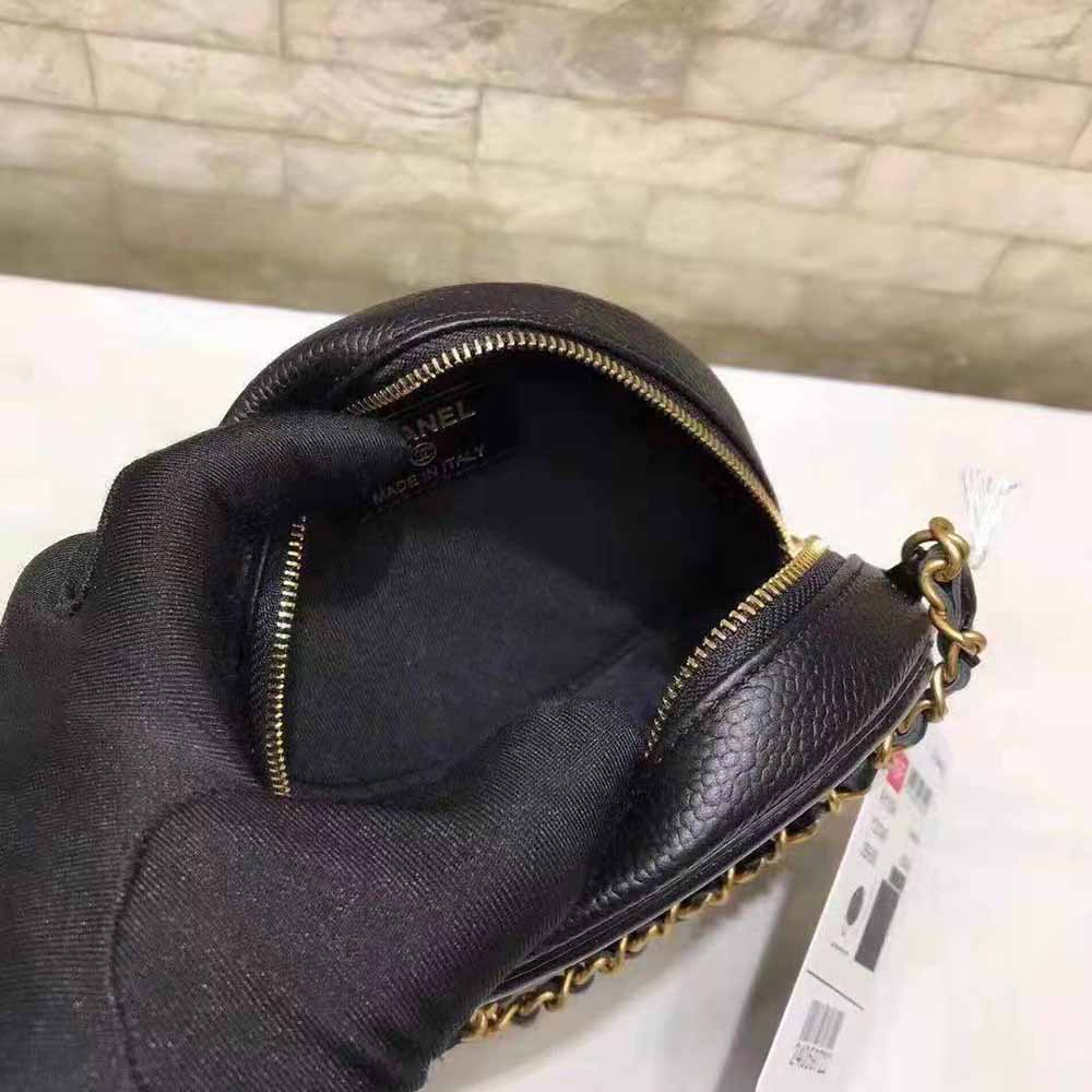 Chanel Women Chanel 19 Clutch with Chain Lambskin Gold Silver-Tone and Ruthenium Black