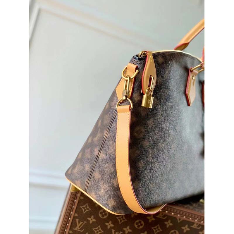 Louis Vuitton LV Women Lock It Tote Blurry Monogram Coated Canvas Cowhide Leather