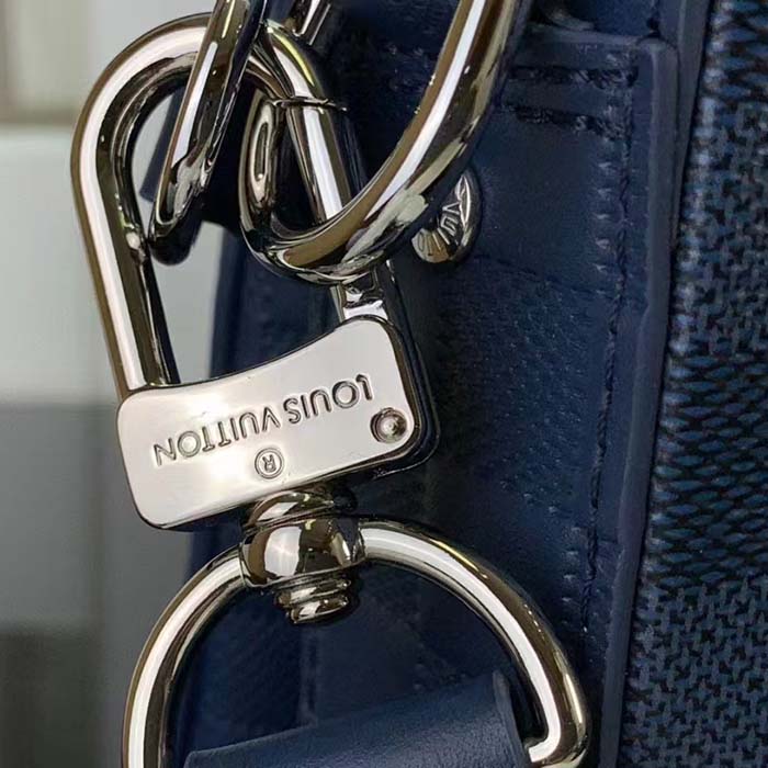 Louis Vuitton LV Unisex Trio Messenger Blue Sapphire Damier Infini Cowhide Leather