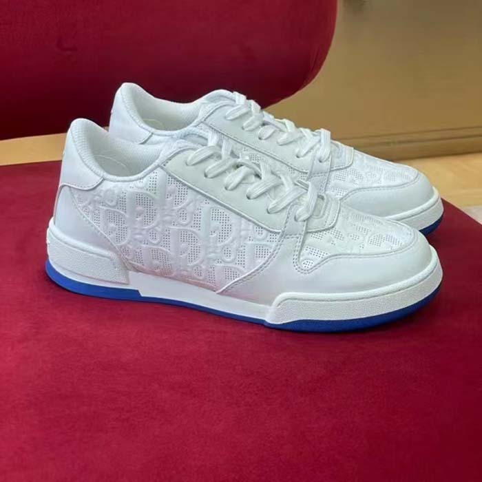 Dior Women CD Dior One Sneaker White Dior Oblique Perforated Calfskin