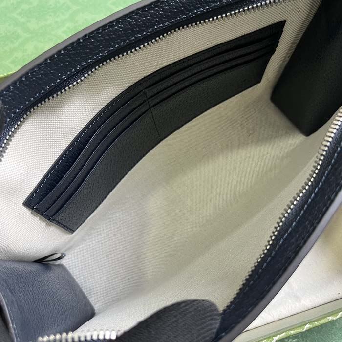 Gucci Unisex Ophidia GG Pouch Blue Dark Blue GG Supreme Canvas Double G