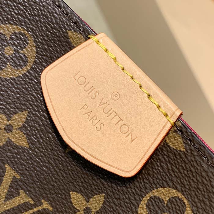 Louis Vuitton LV Unisex Graceful MM Hobo Pivoine Pink Monogram Coated Canvas