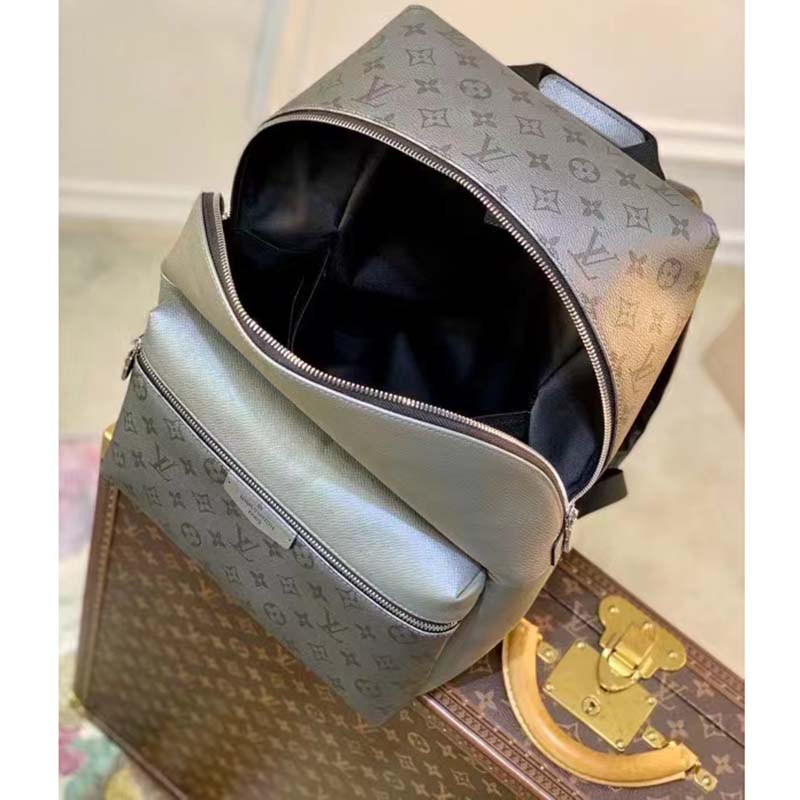 Louis Vuitton LV Unisex Discovery Backpack PM Gunmetal Gray Monogram Coated Canvas
