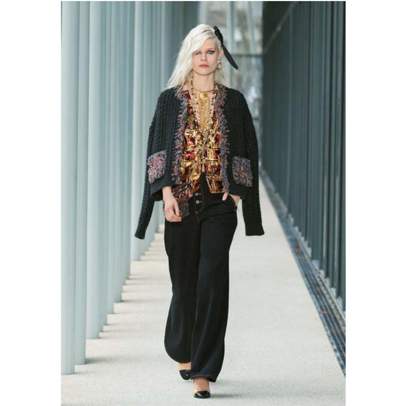 Chanel Women CC Only 1 Bag Set Of 4 Minis Bags Blue Lambskin Sequins Glass Pearls