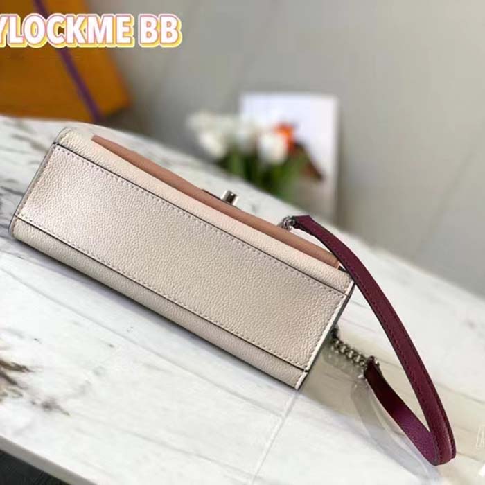 Louis Vuitton LV Women Mylockme Chain Bag Rose Quartz Trianon Soft Grained Calfskin