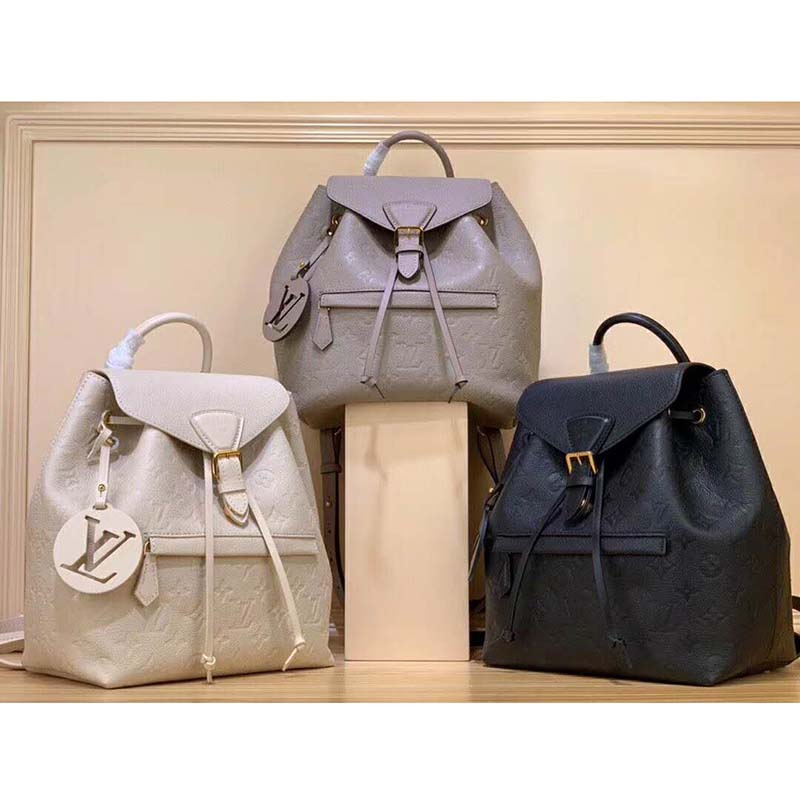 Louis Vuitton LV Unisex Montsouris Backpack Monogram Empreinte Embossed Leather