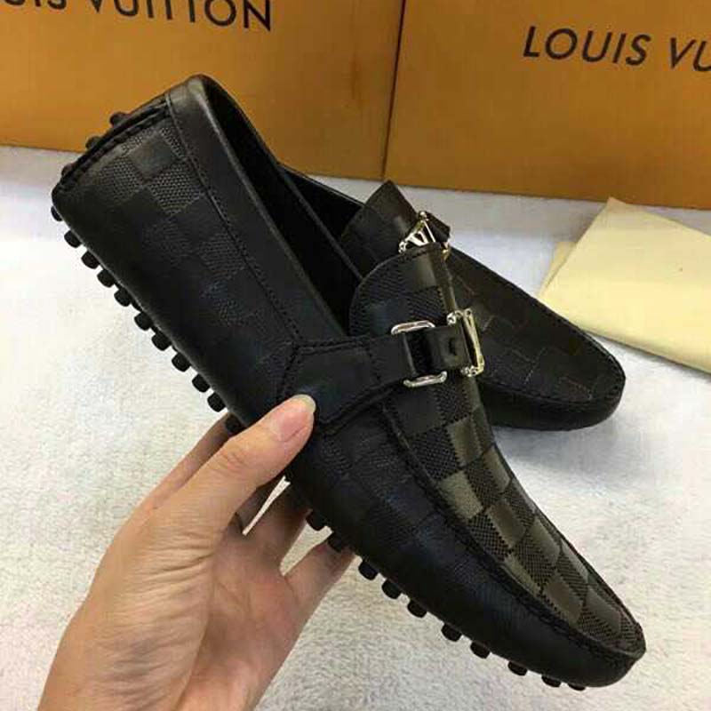 Louis Vuitton LV Men Hockenheim Moccasin Shoes Black