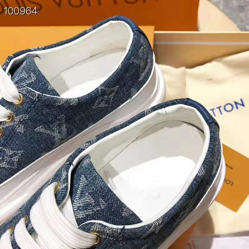 Louis Vuitton LV Men Stellar Sneaker in Blue Monogram Denim