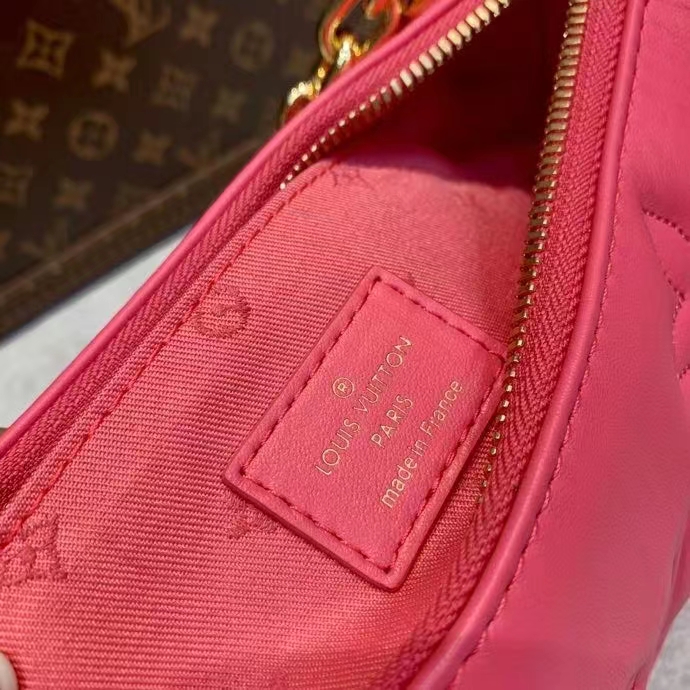 Louis Vuitton LV Women Over The Moon Pink Quilted Embroidered Smooth Calf Leather