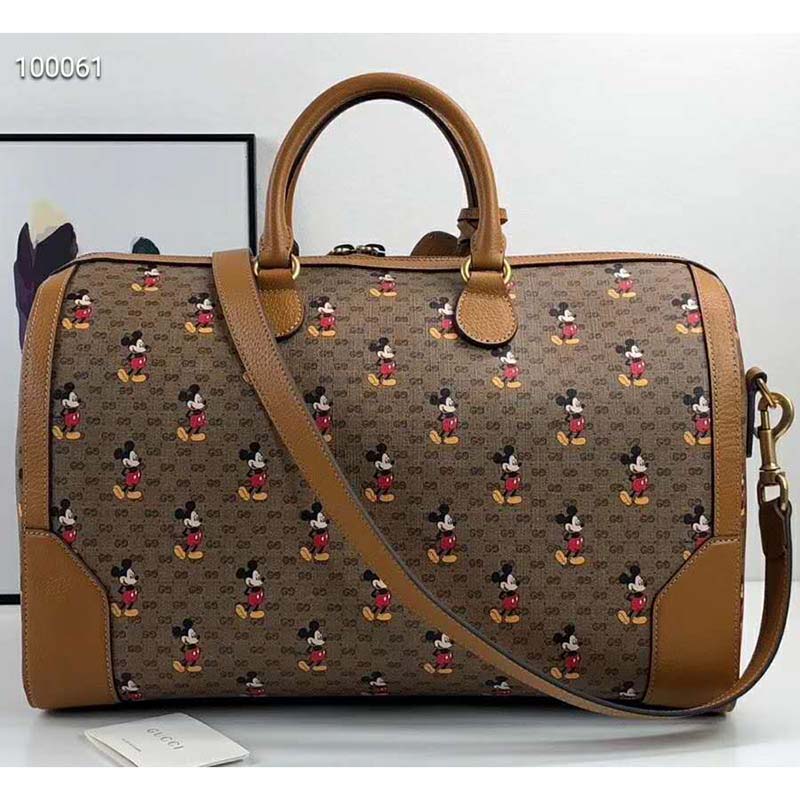 Gucci GG Unisex Disney x Gucci Medium Carry-On Duffle-Brown
