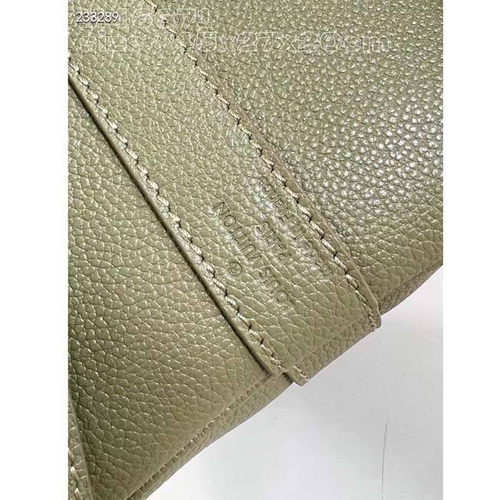Louis Vuitton LV Unisex Keepall Bandoulière 45 Kaki Fango Cream Monogram Empreinte Embossed Cowhide Leather