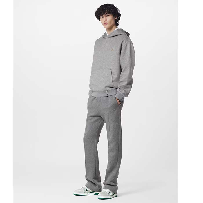 Louis Vuitton Unisex Trainer Sneaker Green Strass Rubber Outsole LV Initials Monogram Flowers