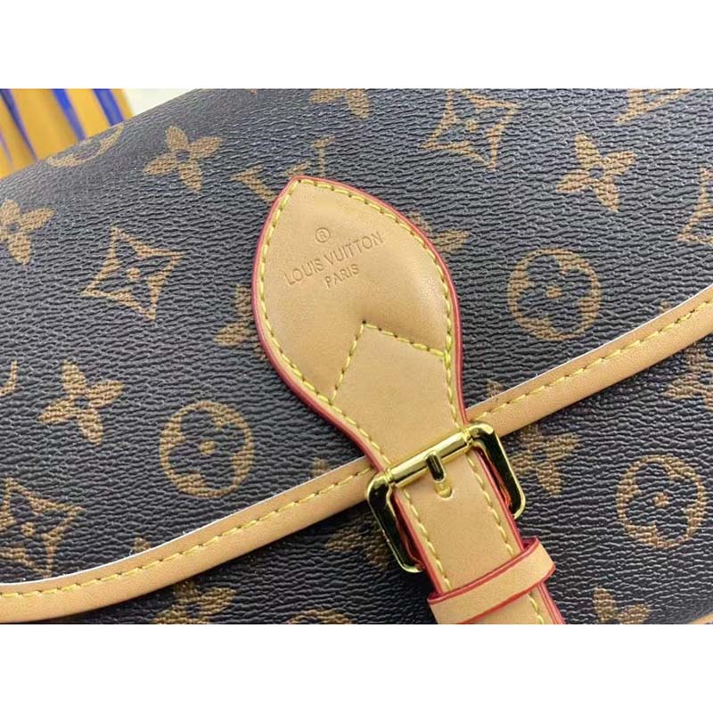 Louis Vuitton LV Women Diane Satchel Brown Monogram Coated Canvas Textile Lining