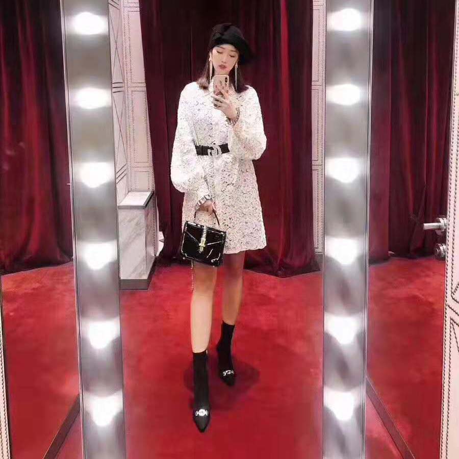 Gucci Women Gucci Zumi Mid-Heel Ankle Boot 7.7 cm Heel-Black