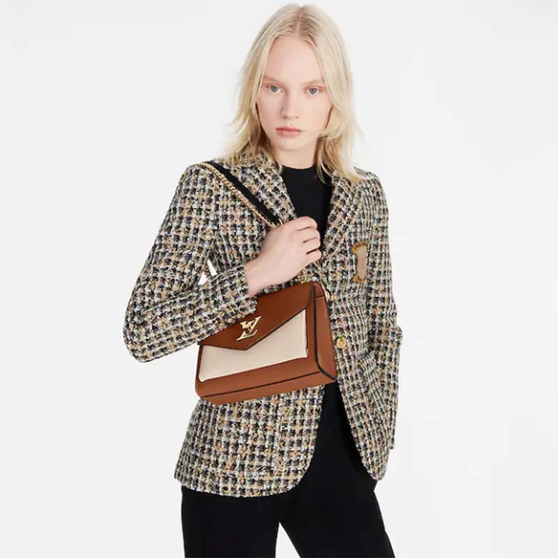 Louis Vuitton LV Women Mylockme Chain Bag Chataigne Brown Soft Grained Calfskin