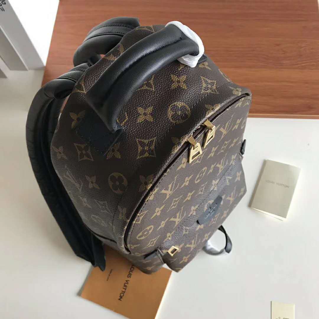 Louis Vuitton LV Unisex Palm Springs PM Backpack in Monogram Coated Canvas-Brown