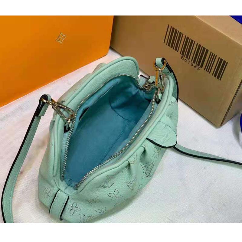 Louis Vuitton LV Women Scala Mini Pouch Green Mahina Perforated Calf Leather