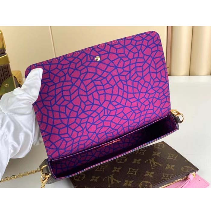 Louis Vuitton Women LV x YK Félicie Pochette Monogram Coated Canvas Pumpkin Print