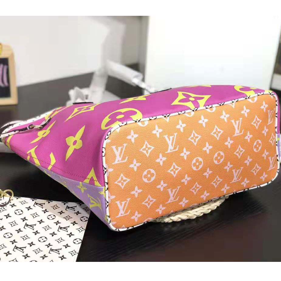 Louis Vuitton LV Women Neverfull MM Bag in Monogram Canvas-Pink