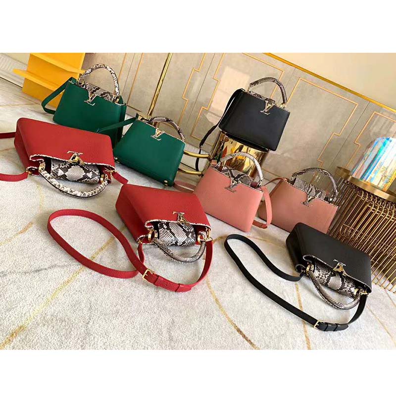 Louis Vuitton LV Women Capucines Mini Handbag Jewel-Tone Taurillon