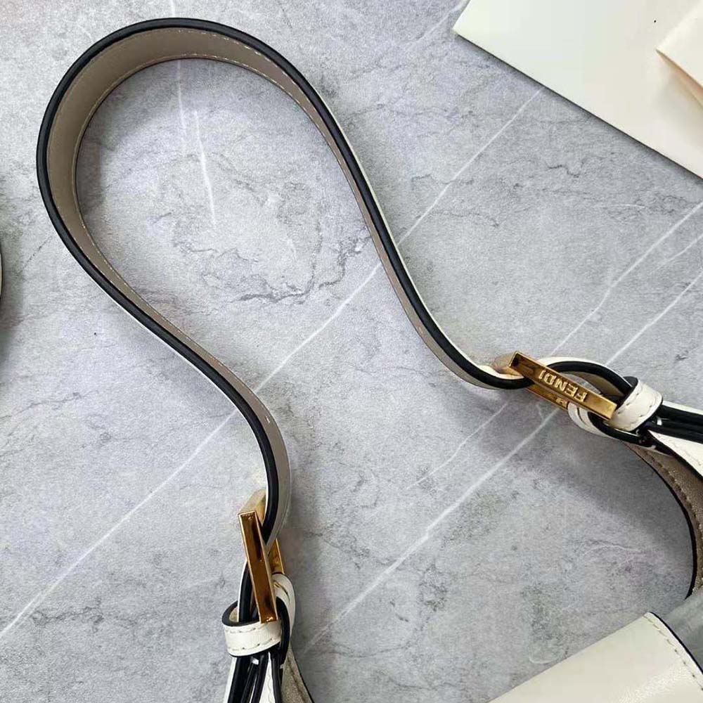 Fendi Women Cookie White Leather Mini Bag