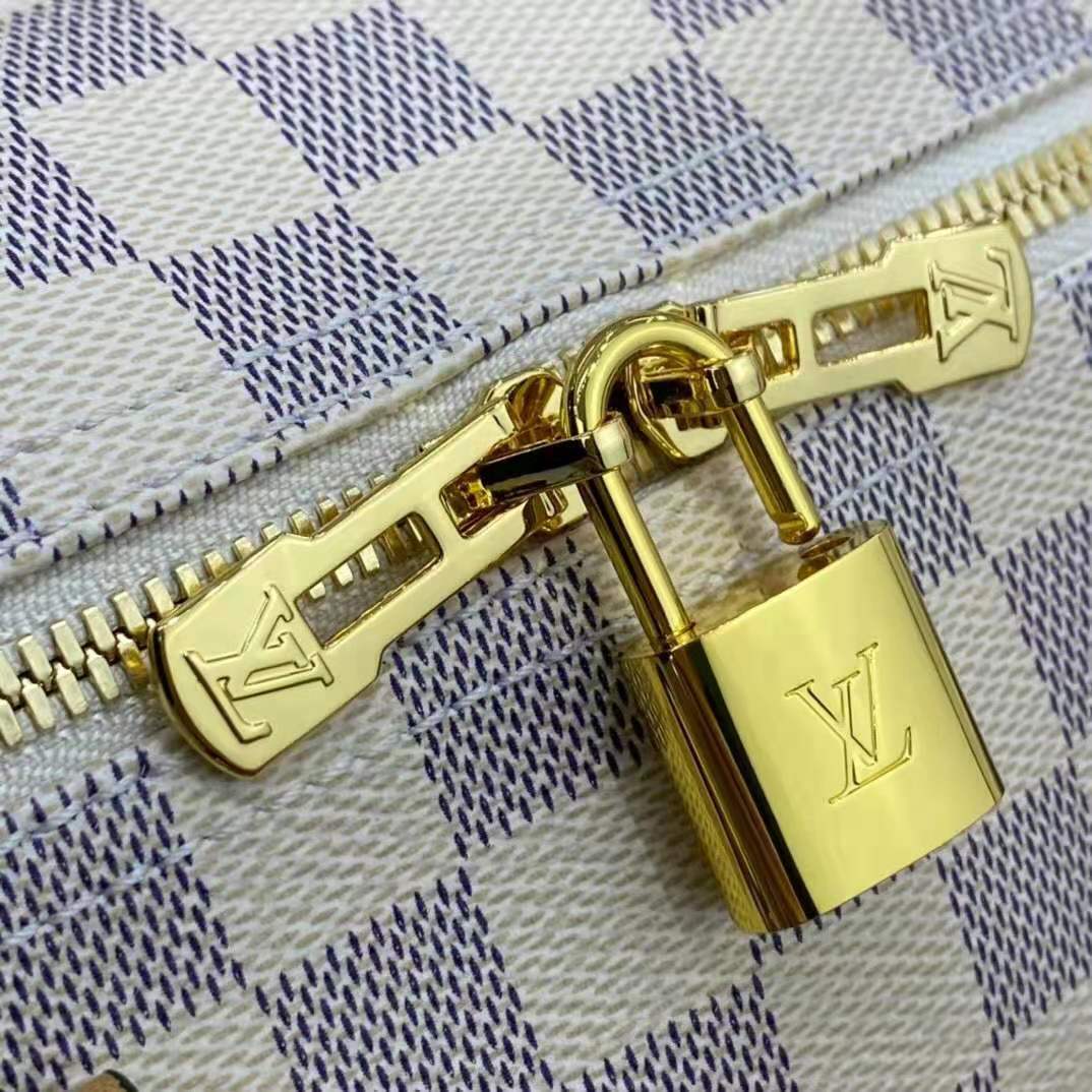Louis Vuitton LV Unisex Speedy 30 Bandoulière Blue Damier Azur Coated Canvas