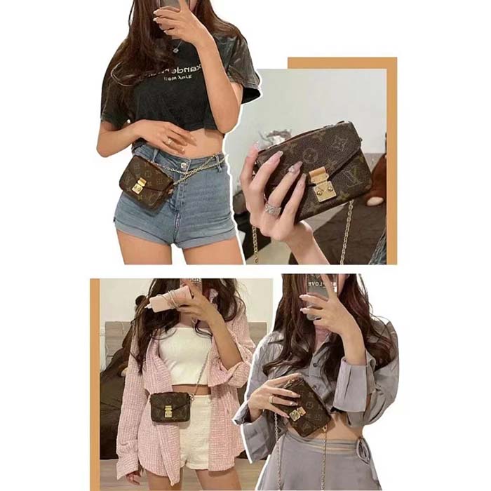 Louis Vuitton LV Women Micro Métis Bag Monogram Coated Canvas Cowhide Leather