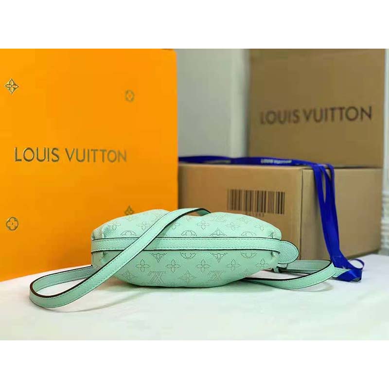 Louis Vuitton LV Women Scala Mini Pouch Green Mahina Perforated Calf Leather