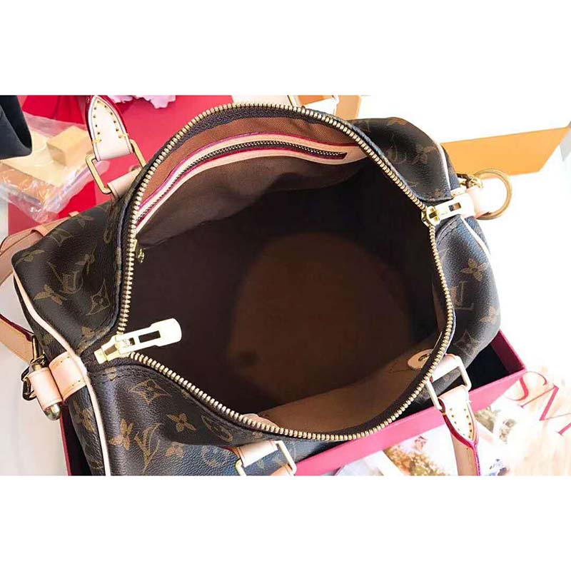 Louis Vuitton LV Women Speedy Bandoulière 30 in Signature Monogram Canvas-Brown