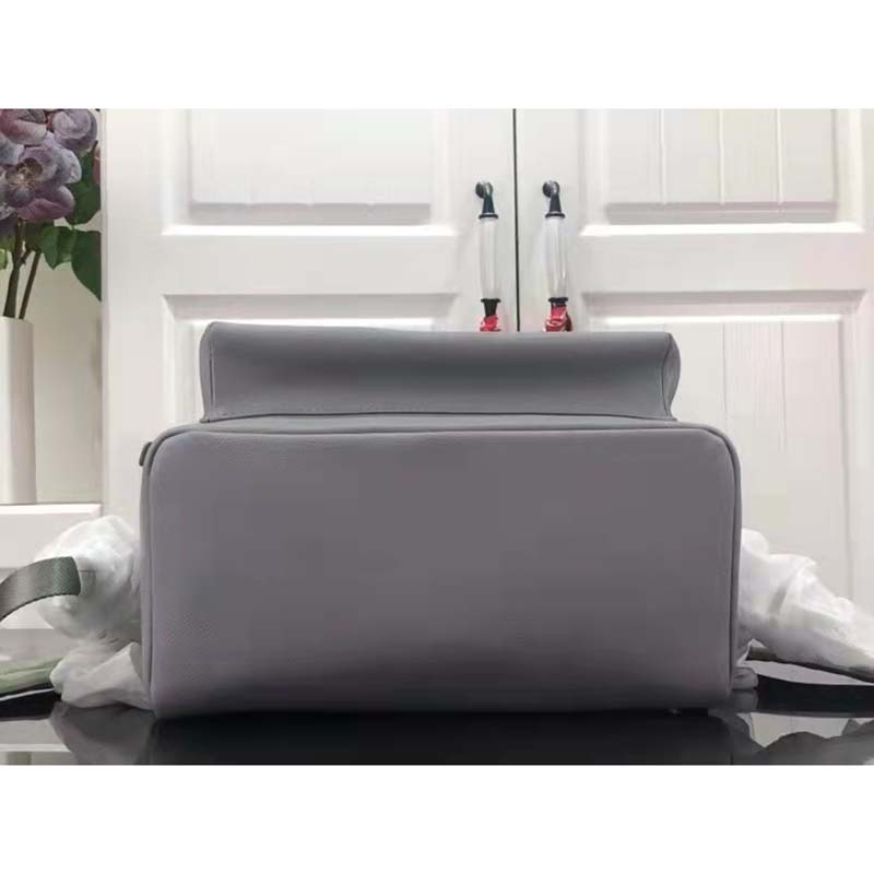 Louis Vuitton LV Unisex New Backpack Gray Aerogram Cowhide Leather Textile Lining