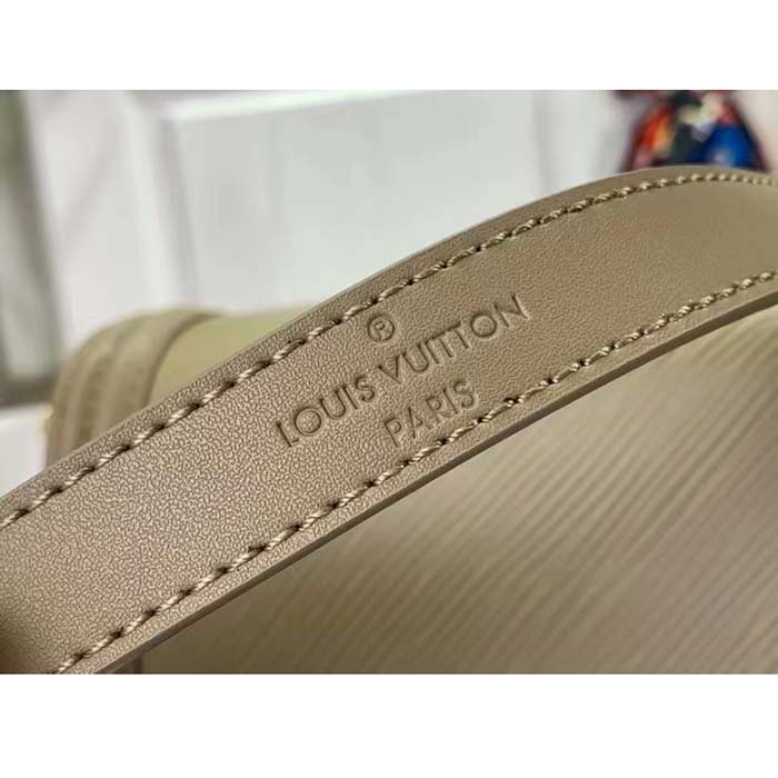 Louis Vuitton LV Women Mini Dauphine Handbag Poivre Brown Epi Grained Cowhide Leather