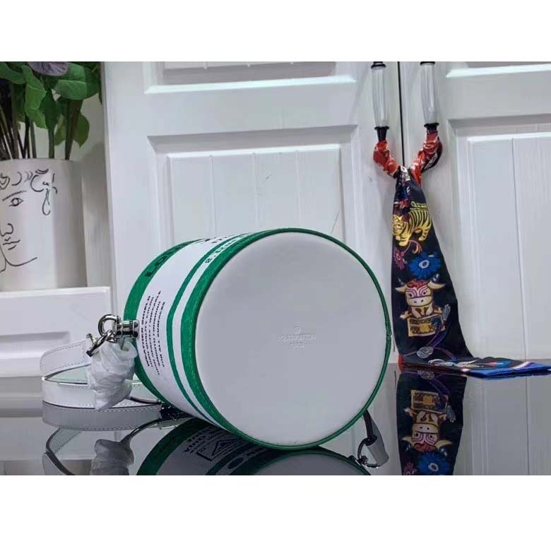 Louis Vuitton Unisex LV Paint Can Green Coated Canvas Cowhide Leather