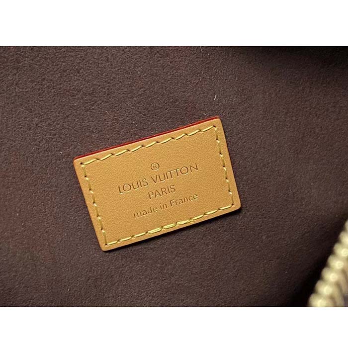 Louis Vuitton LV Women Side Trunk Monogram Coated Canvas Cowhide Leather